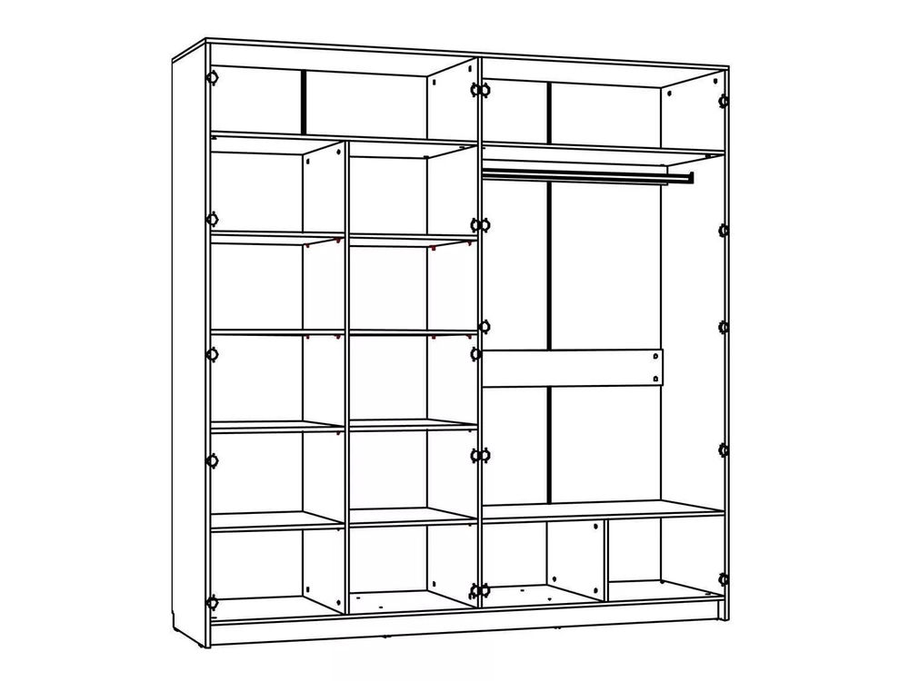 НМ 013.58 Шкаф комбинированный Livorno /дуб бунратти / софт графит