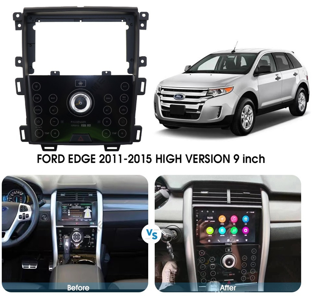 Магнитола для Ford Edge 2010-2015 - Carmedia SF-9065-B IPS, Android 10, 8 ядер (TS18), 4G SIM-слот