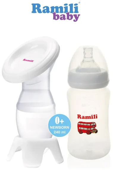 Молокоотсос Ramili Ручной MC200 с бутылочкой 240ML