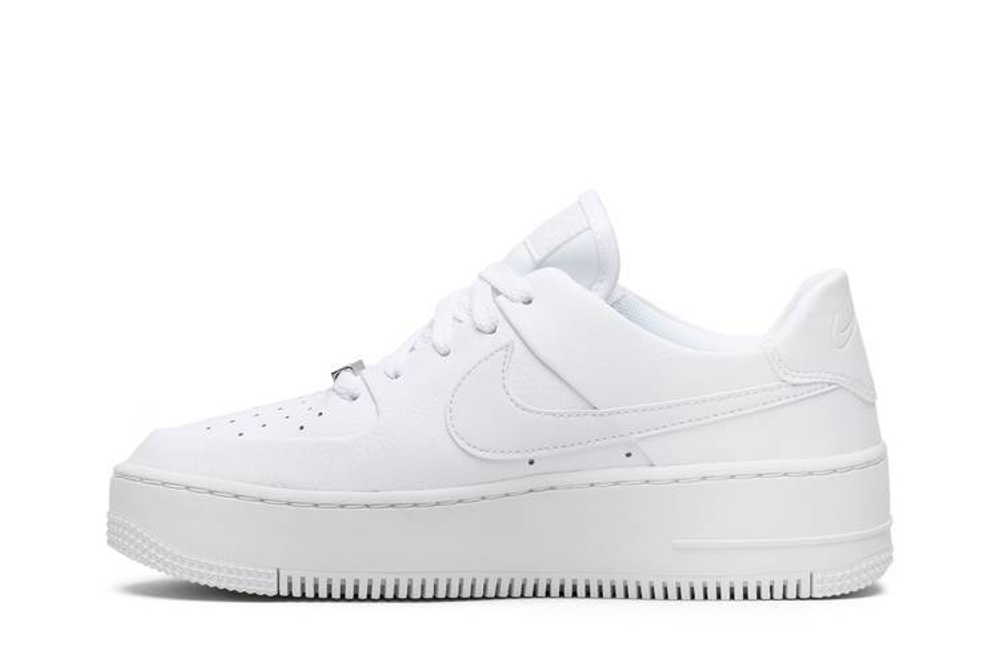 Кроссовки Nike Air Force 1 Sage Triple White (W) (Женская размерная сетка)