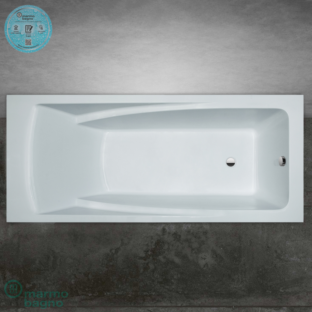 Ванна из литьевого мрамора Marmo Bagno София 170x80