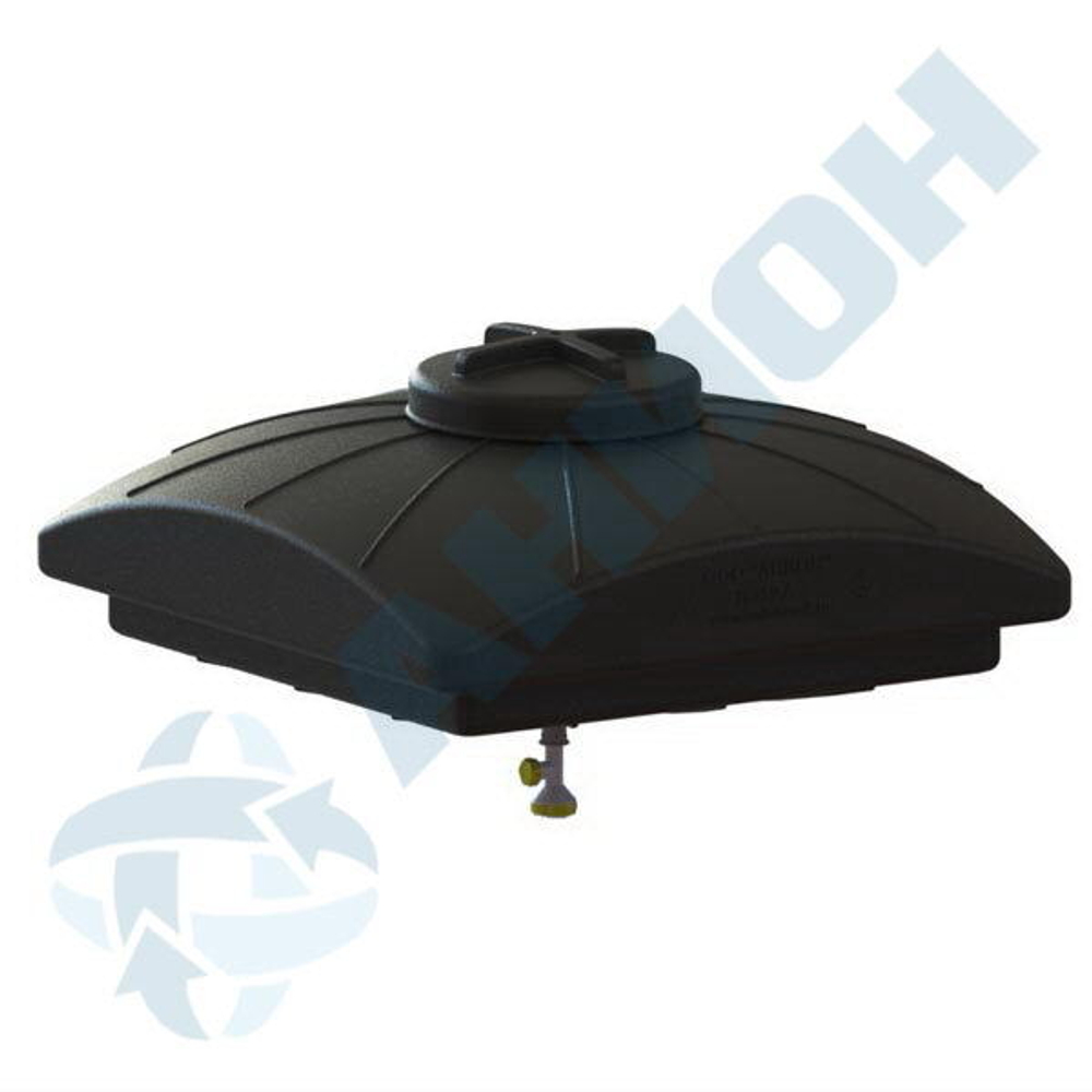 Бак для душа с лейкой Анион 250 л. горизонтальный (1000x1000x480см;черный) - арт.559462