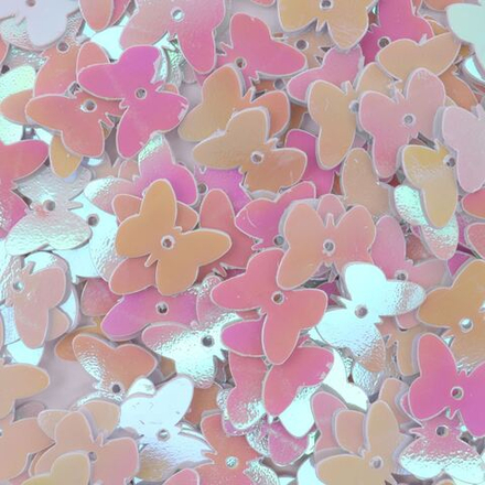 Пайетки 'Бабочки' #281, 10мм, 10гр, Астра (99 розовый перламутровый)