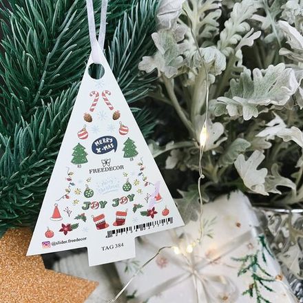 Freedecor Слайдеры для дизайна ногтей Елочка, TAG 384