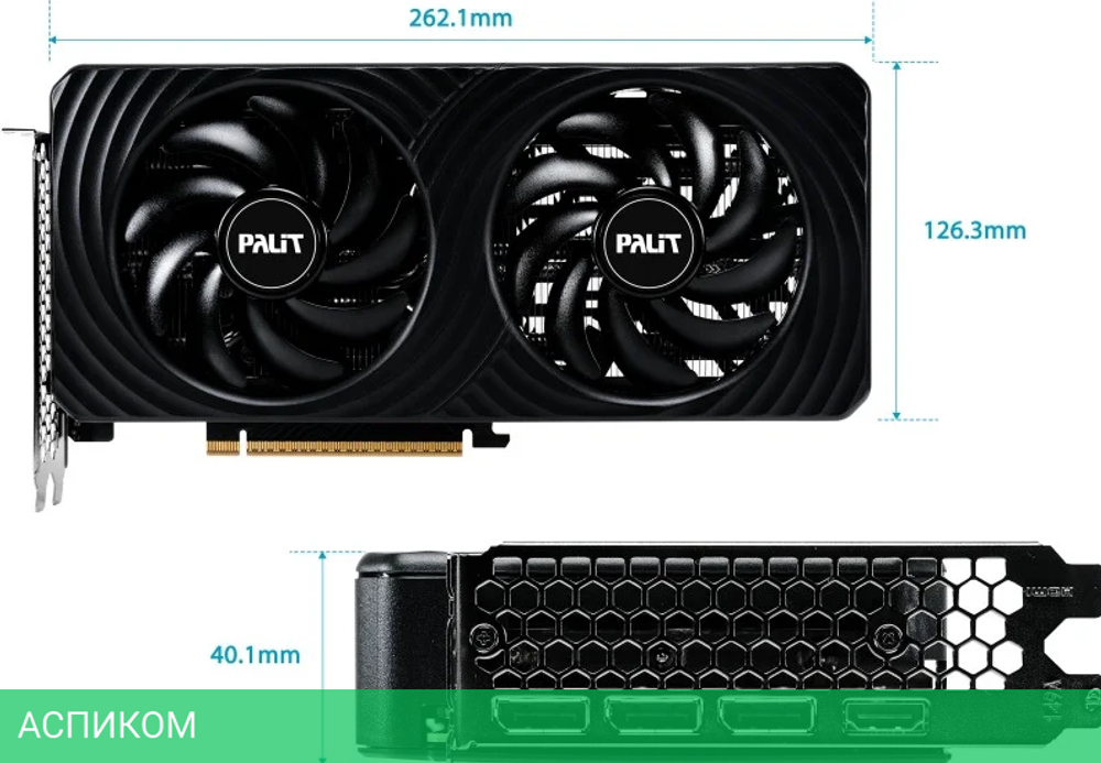 Видеокарта Palit GeForce RTX 5060 Ti Dual OC 8GB GDDR7 (NE7506TT19P1-GB2062D)