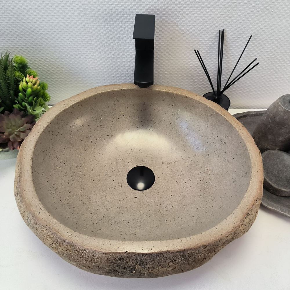 Раковина из речного камня RS-63879 (51*44*15) 0123