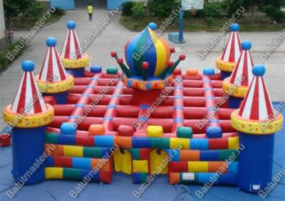 Надувной лабиринт "Циркачи", 10*10*3 м