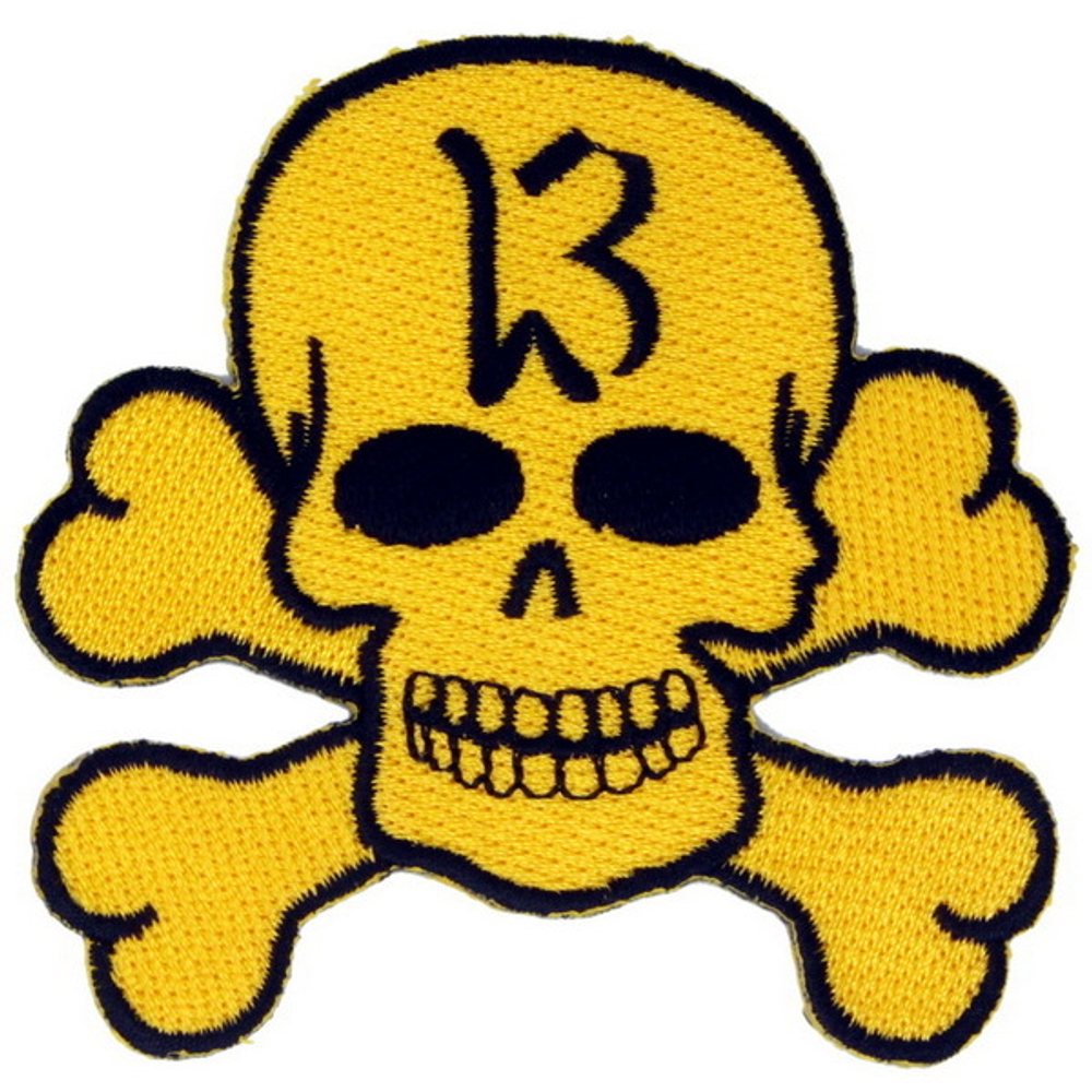 Нашивка Череп 13 (желтая)