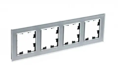 ATLASDESIGN NATURE 4-постовая РАМКА, ОРГАНИЧЕСКОЕ СТЕКЛО АЛЮМИНИЙ