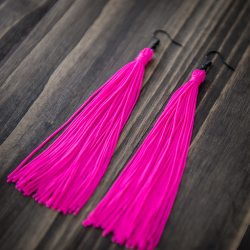 серьги с бахромой