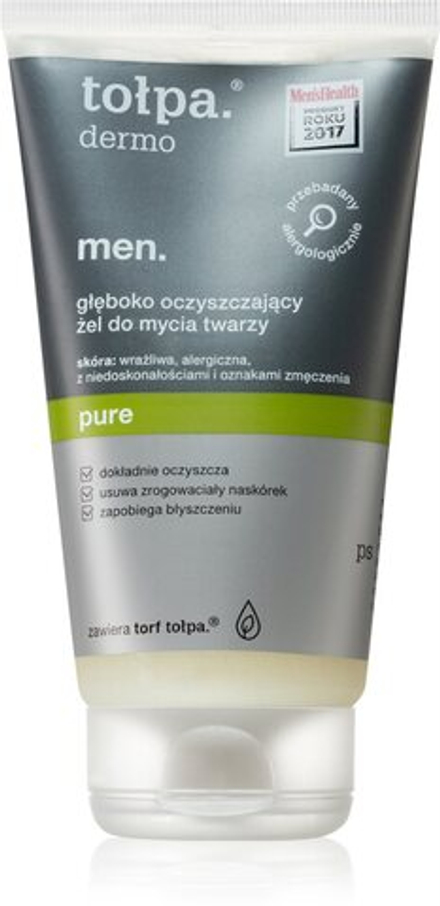Tołpa Dermo Men - гель для глубокого очищения лица /   150  ml  / GTIN 5900107006958