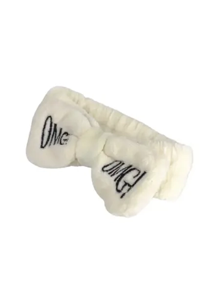 COSMETIC BANDAGE - ПОВЯЗКА ДЛЯ ВОЛОС С НАДПИСЬЮ OMG МОЛОЧНАЯ, 1 ШТ.
