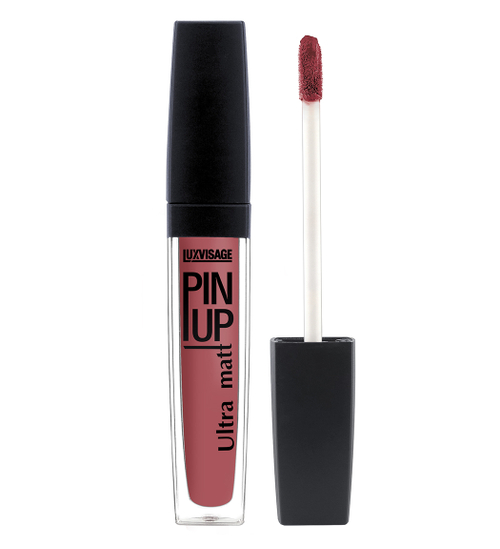 LUXVISAGE Блеск для губ "PIN-UP Ultra Matt" тон 33 ROSEWOOD 5 мл