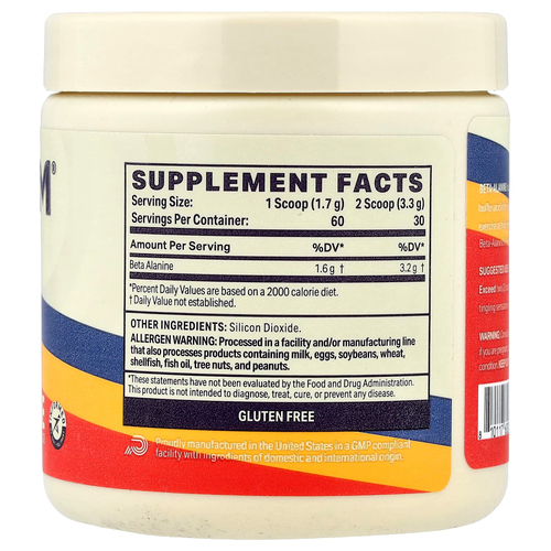 Podium Nutrition, бета-аланин, без добавок, 100 г (3,53 унции)