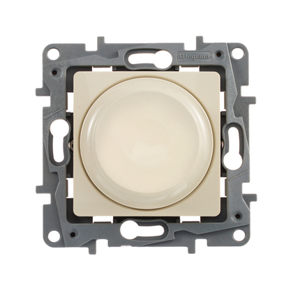 Диммер поворотно-нажимной универсальный LED 300Вт без нейтрали - слоновая кость ETIKA Legrand