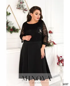 Платье 8619-1-черный Minova