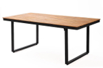 Обеденный стол Joygarden ТОПА 180 см, темный графит, коричневый