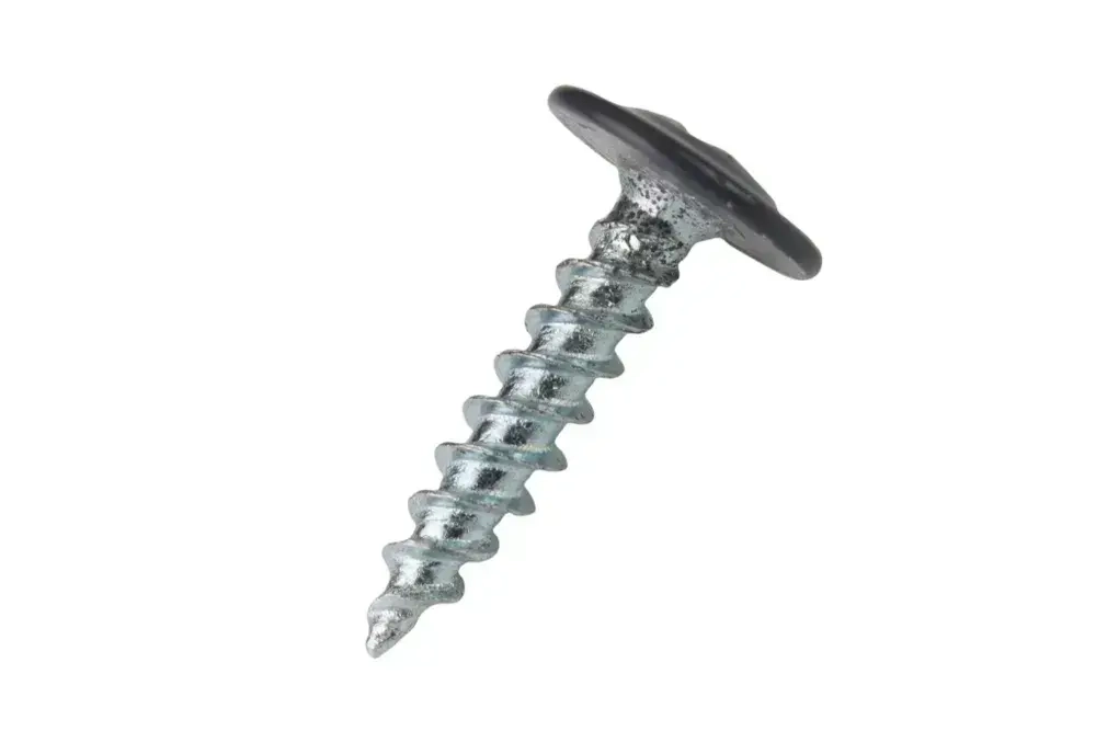 Саморез с прессшайбой 4,2х16 серый гранит RAL7024 острый 100шт.