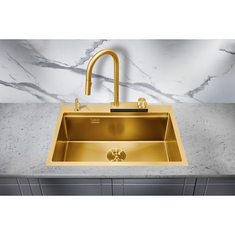 Мойка для кухни Milacio Denia 68 Steel MC.77418 золото