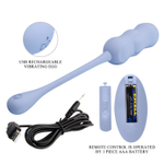 Голубое виброяйцо Leshy с пультом ДУ (Цвет: голубой)