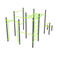 W226 Воркаут (поручни, 7 перекладин, рукоход клас., шведская стенка, наклонная скамья) ZAVODSPORTA