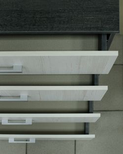 Комод с 4 ящиками (рич блэк/винтерберг), ЛДСП, Велес