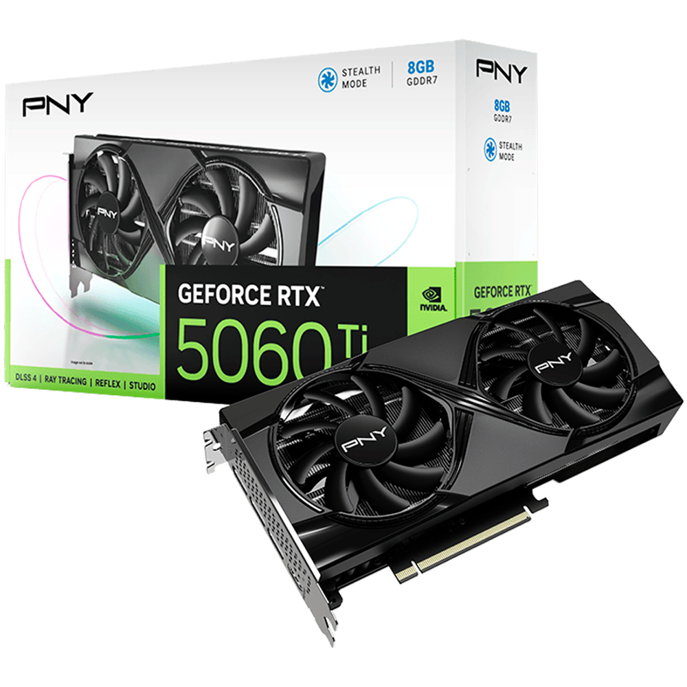 PNY Video Card NVidia GeForce RTX 5060 Ti 8GB Dual Fan DLSS 4