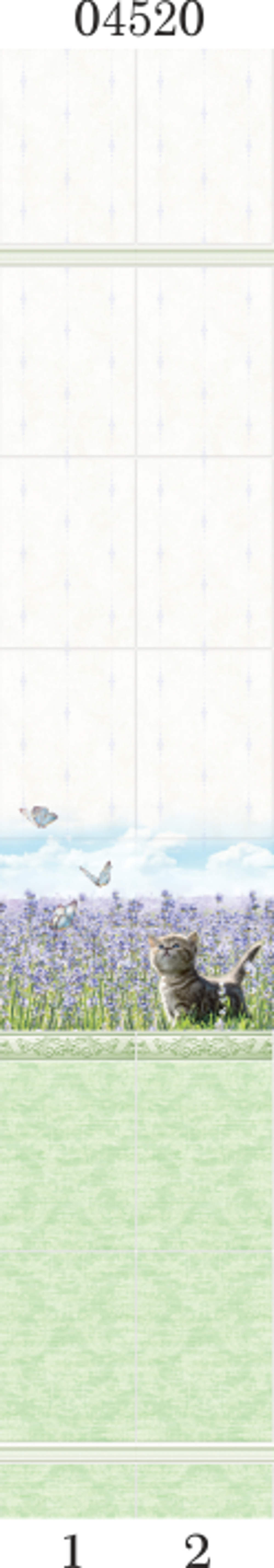 Панель ПВХ фотопечать 3D Panda Лаванда 2700х250 мм