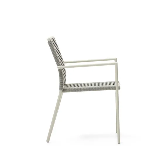 Culip Садовый стул из алюминия и шнура в белом цвете