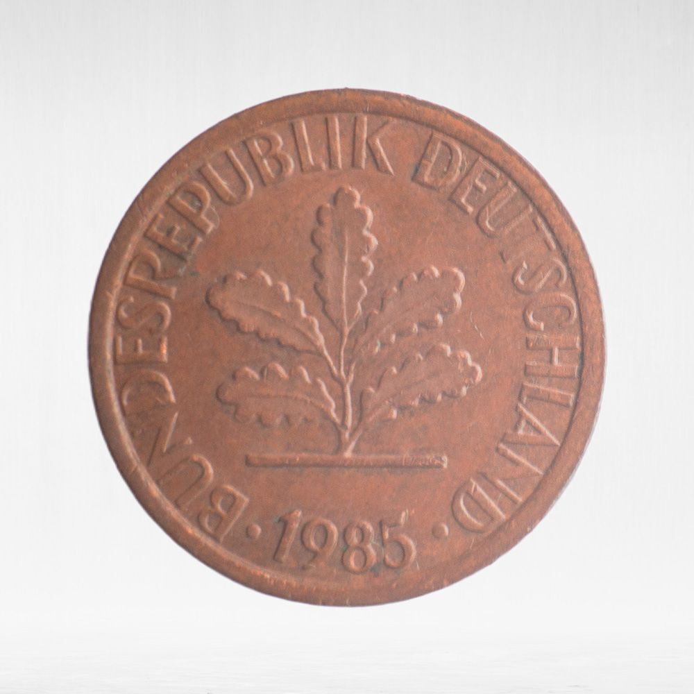 Germany, 1 Pfennig, 1985, (Stuttgart Mint - "F"), VF
