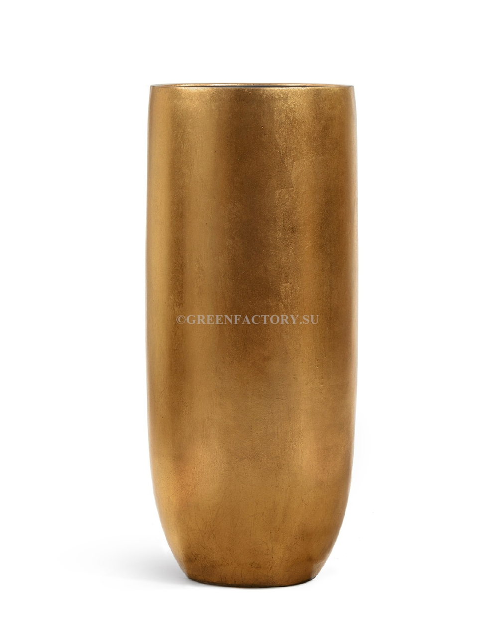 Кашпо TREEZ Effectory - Metal - Высокий округлый конус - Сусальное золото