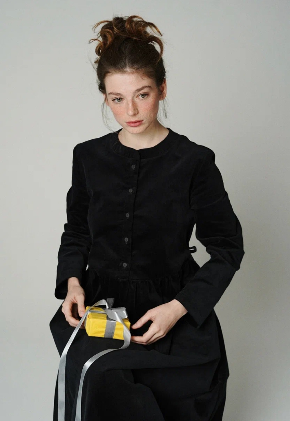 Платье оверсайз из вельвета, "Маска"