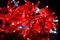 Светодиодная нить 100 красных LED ламп, 10 м., 24В, мерцание, белый провод ПВХ, Teamprof (TPF-S10CF-24V-CW/R)
