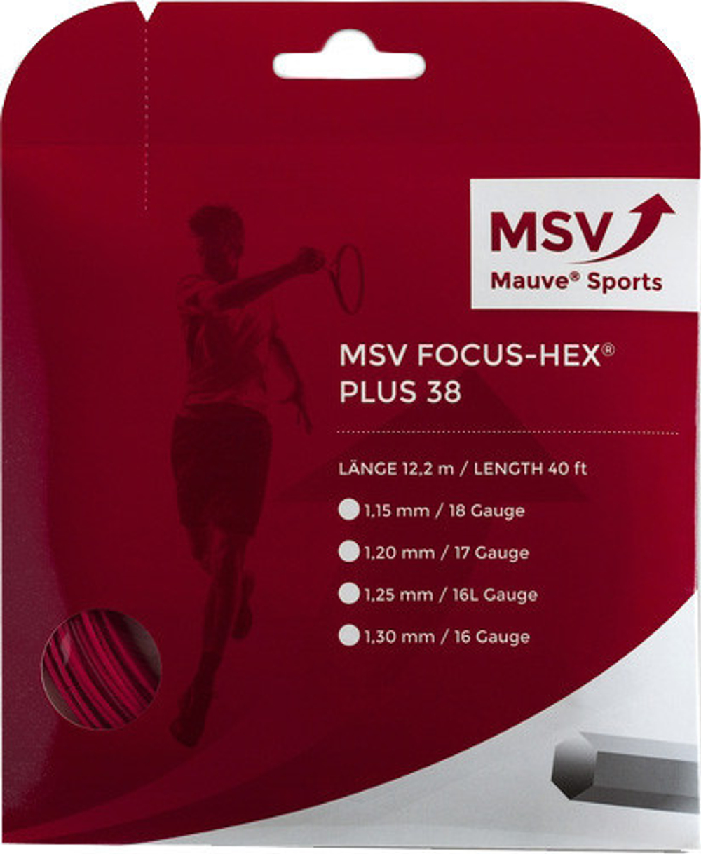 Струны теннисные MSV Focus Hex Plus 38 (12 m) - red