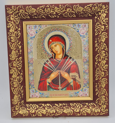 Икона баг.15*18 лоз/Б БМ Семистрельная цв/ор/зо/ф(БоГ) 10681488