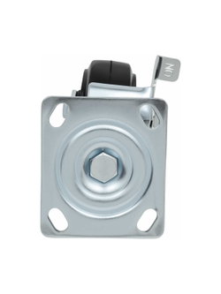 Колесо промышленное поворотное с тормозом с подшипником 100мм резина/чугун Gigant G-04-09-51