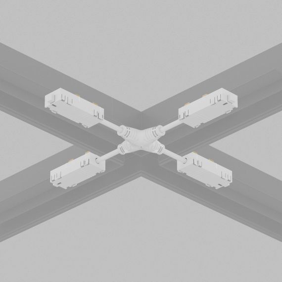 Коннектор X-образный гибкий Denkirs Smart Hide TR2116-WH