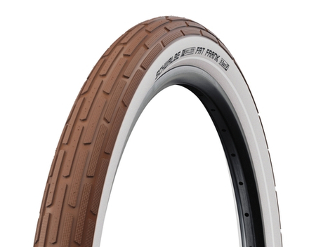 Покрышка 26x2.35 (60-559) 05-11100596 FAT FRANK K-Guard, TwinSkin BN/W+RT (светоотр полоса) HS375 SBC 50EPI коричнево-белая SCHWALBE