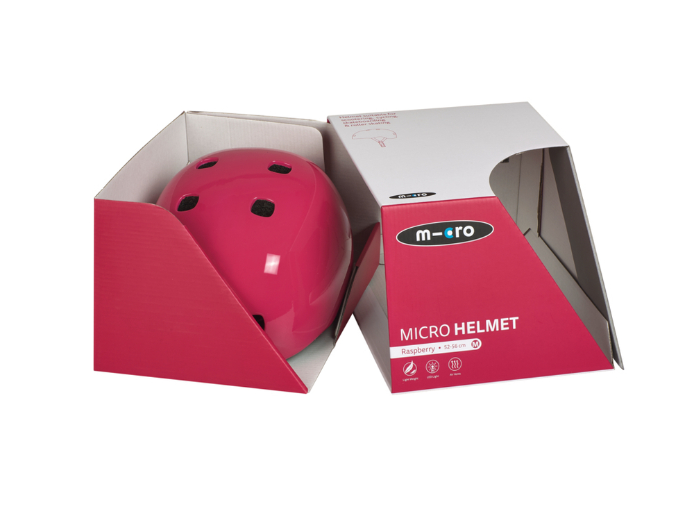 Шлем Micro - малиновый M (V2) BOX