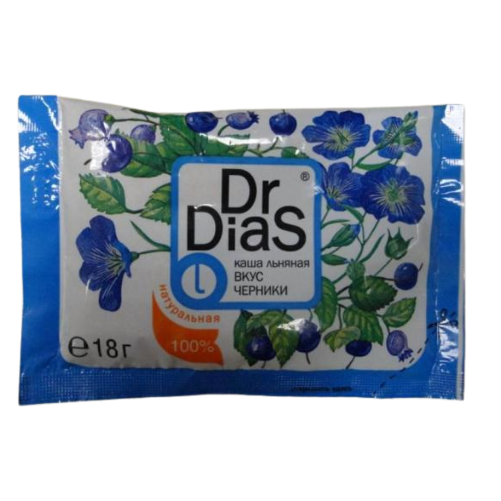Каша льняная Dr Dias вкус черники 18 гр