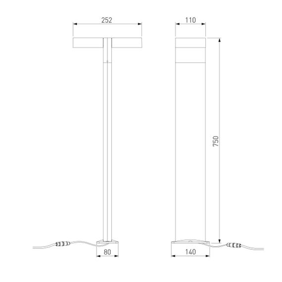 Садово-парковый светильник Elektrostandard Twin 3000K черный (35170/F) a072076