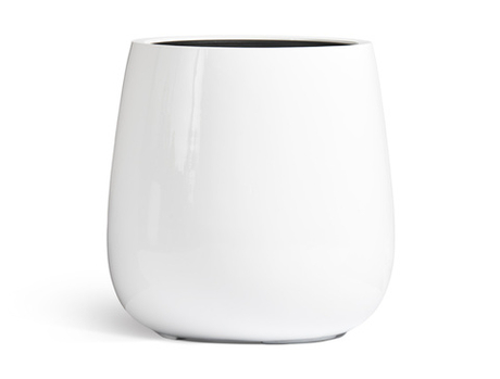 Кашпо TREEZ Effectory - Gloss - Design-Чаша - Белый глянцевый лак