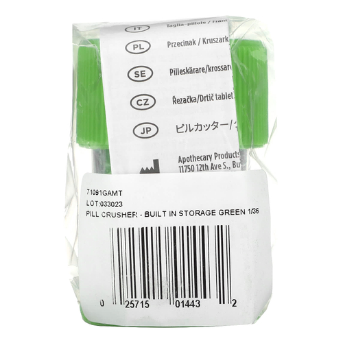 Ezy Dose, Pill Crusher, измельчитель таблеток, зеленый, 1 шт.