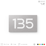 Номер на дверь 135, табличка на дверь для офиса, квартиры, кабинета, аудитории, склада, голубой 120х70 мм, Айдентика Технолоджи