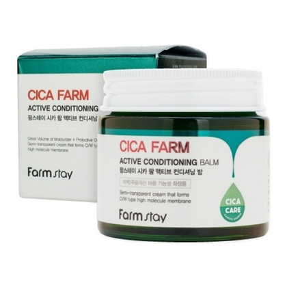 Крем-бальзам для лица восстанавливающий с центеллой азиатской FarmStay Cica Farm Active Conditioning Balm 80мл