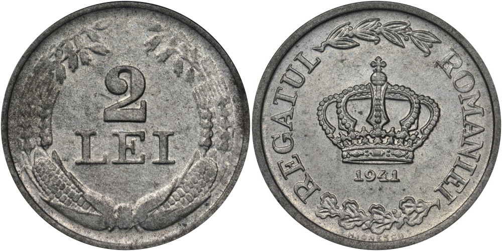 Румыния 2 лея, 1941 Корона XF