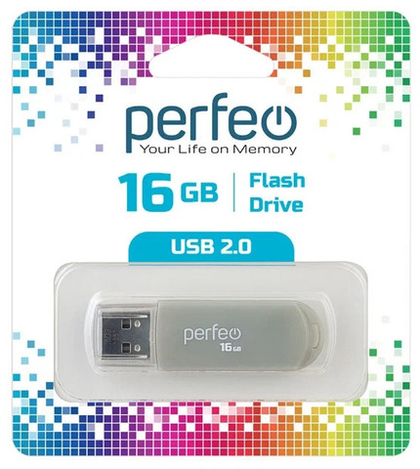 16GB USB C03 Perfeo grey