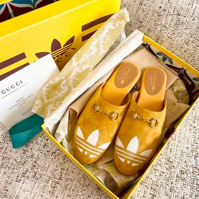 Gucci x Adidas Mules