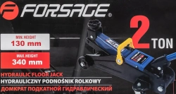 Домкрат подкатной гидравлический 2т (h min 130мм, h max 340мм) Forsage F-TA820012