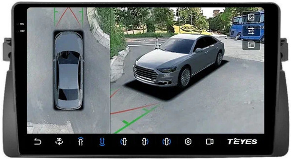 Магнитола для BMW 3-серия E46 1998-2006 - Teyes CC3-2K-360 на Android 10, 2K QLED, 6Гб+128Гб, CarPlay, 4G SIM-слот, 4 камеры в комплекте